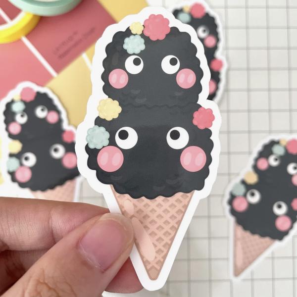 Spirited Away Soot Sprite Ice Cream Weatherproof Sticker picture