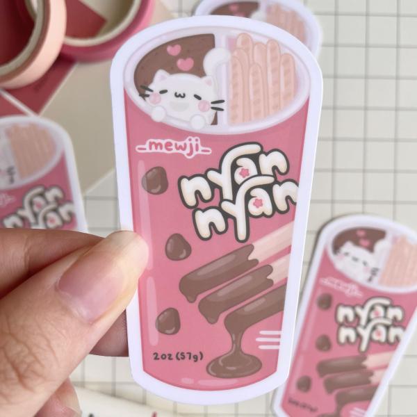 Yan Yan Cats | "Nyan Nyan" Japanese Snack Weatherproof Sticker picture