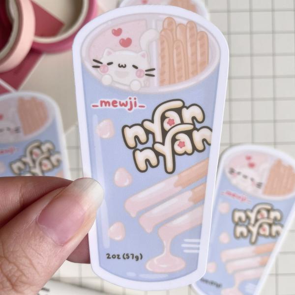 Yan Yan Cats | "Nyan Nyan" Japanese Snack Weatherproof Sticker picture