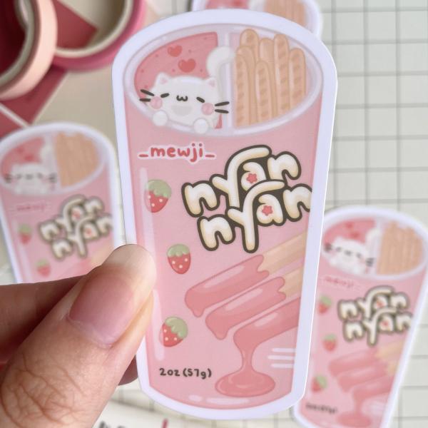 Yan Yan Cats | "Nyan Nyan" Japanese Snack Weatherproof Sticker picture