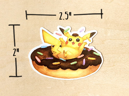 Pikachu Donut Sticker