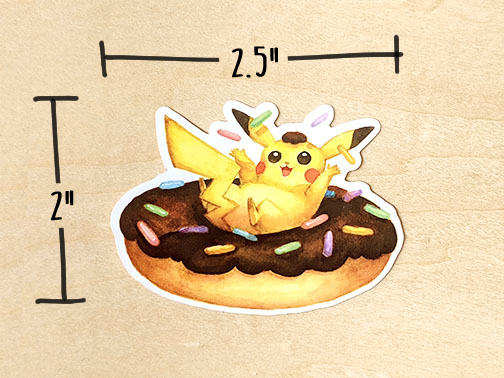 Pikachu Donut Sticker picture