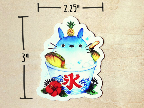 Kakigori Totoro Sticker