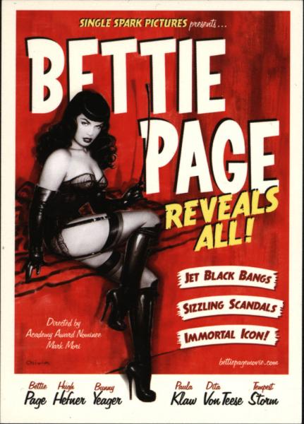 Bettie Page Private Collection AP Box Topper with promo card picture