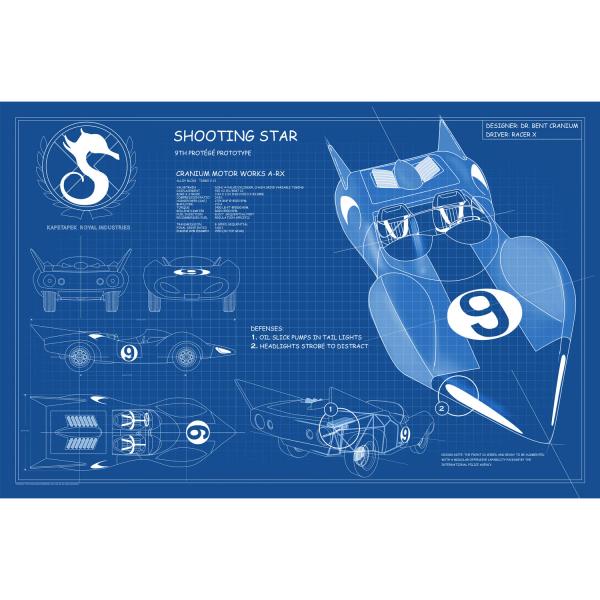 Speed Racer Print and Blueprint Set picture