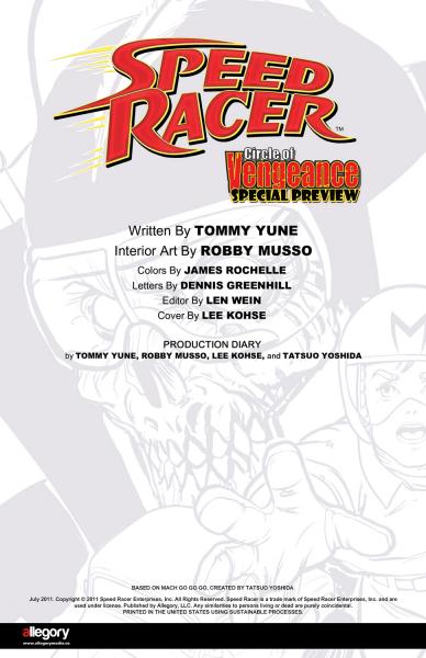 Speed Racer #1 Sketch Cover picture