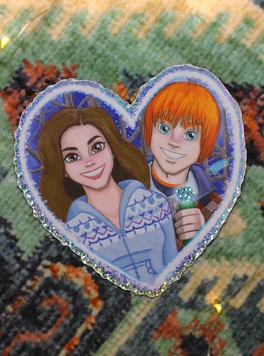 Romione Sweetheart Glitter Vinyl Sticker
