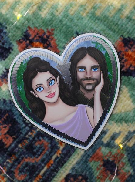 A+A Sweetheart Mirror Vinyl Sticker