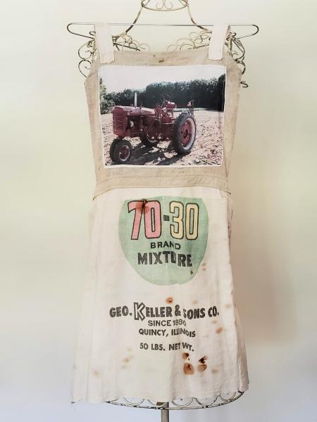 Feed Sack Apron Tractor