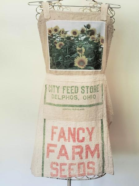 Feed Sack Apron Flower