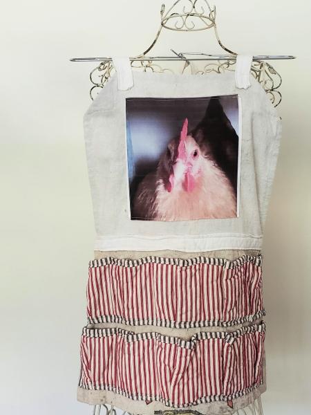 Feed Sack  Egg Gathering Apron Chicken