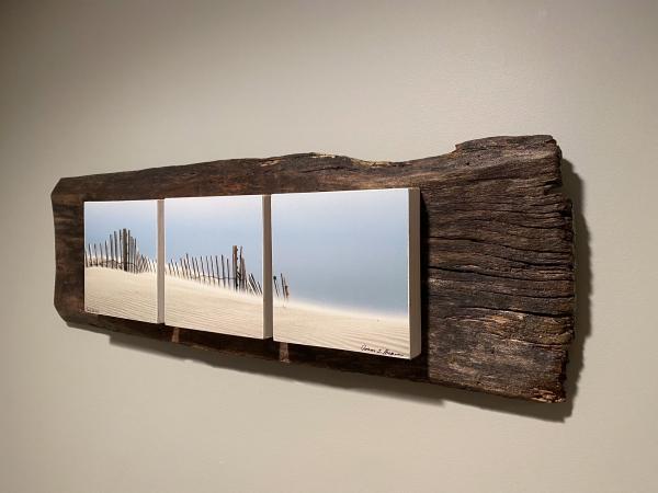 Sand Drifts Triptych - 24"Wx7.5"H Reclaimed Wood picture