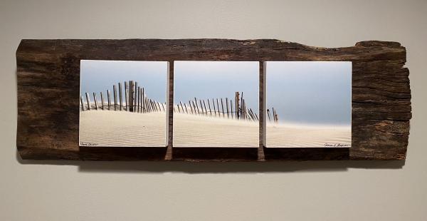 Sand Drifts Triptych - 24"Wx7.5"H Reclaimed Wood picture