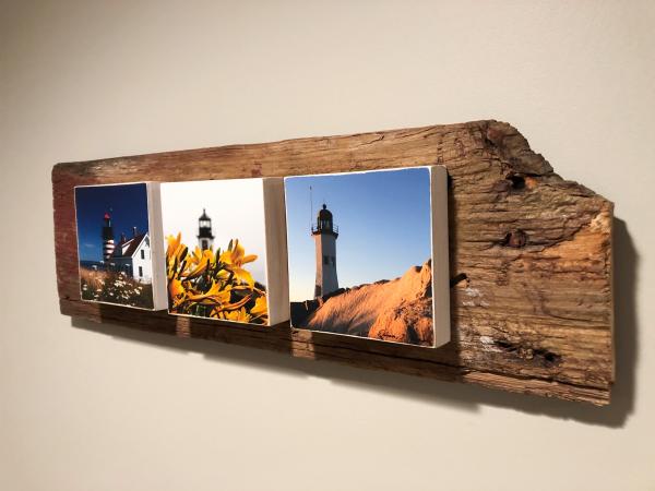 Three Lighthouse Triptych - 19.5"Wx6.5"H picture