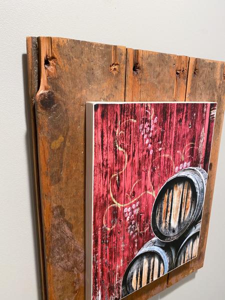 Wine Barrels - 16"W x 20"H Reclaimed Wood picture