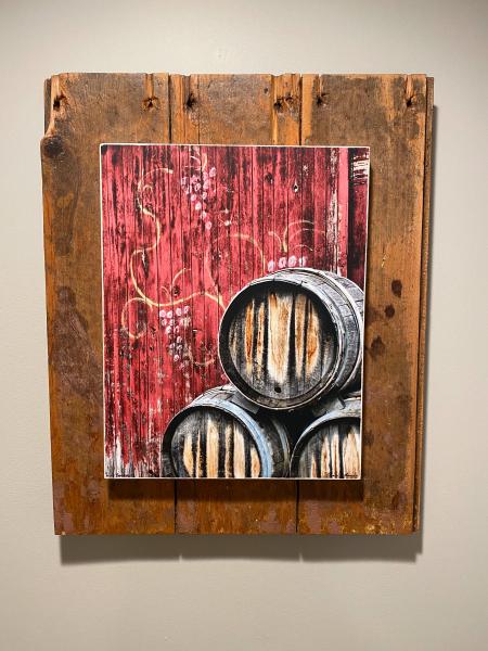 Wine Barrels - 16"W x 20"H Reclaimed Wood picture