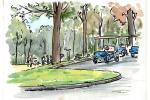 Hartford Golf Club. Watercolor