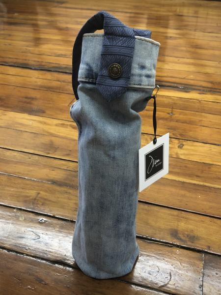extra distressed denim + blue on blue tie wine sleeve picture