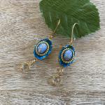 Vintage Blue Opal Glass