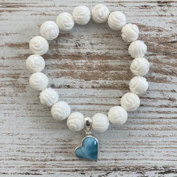 Carved Coral and Larimar