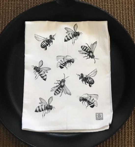 TEA TOWEL BEE SWARM