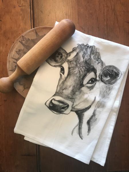 TEA TOWEL SWEET COW