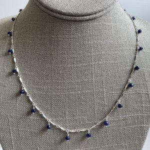 sapphire drop necklace picture