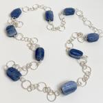 rough kyanite long necklace