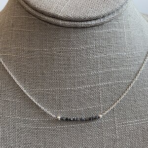 raw diamond bar necklace picture