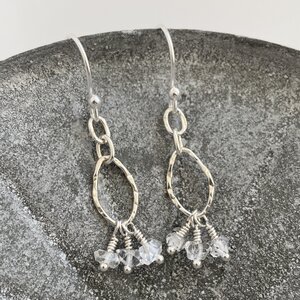 herkimer diamond drop earrings picture