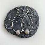 delicate pearl teardrop earrings