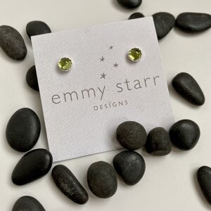 gemstone post earrings picture