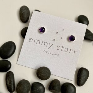 gemstone post earrings picture
