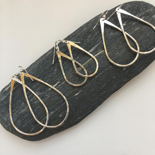 hammered teardrop earrings picture