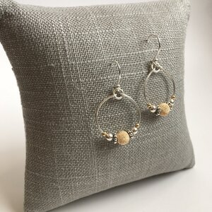 mixed metal sparkle hoops