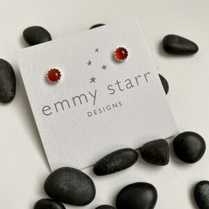 gemstone post earrings picture