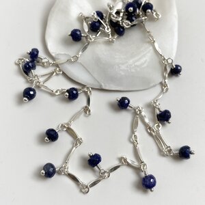 sapphire drop necklace picture