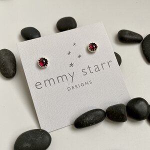 gemstone post earrings picture