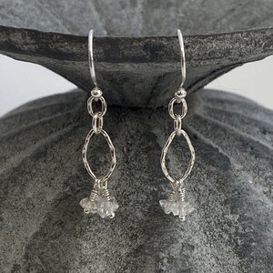 herkimer diamond drop earrings