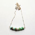 Peruvian opal bar necklace