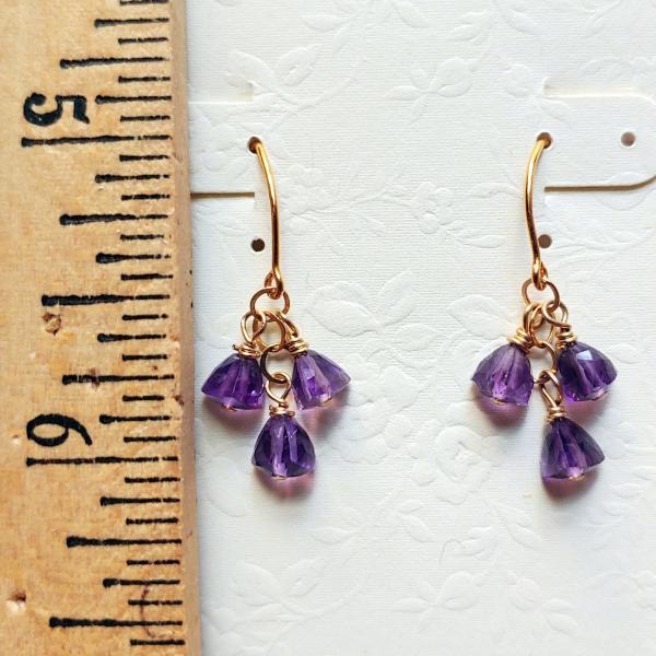 Purple amethyst earrings picture
