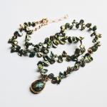 Pearl and labradorite necklace