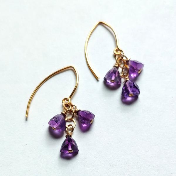 Purple amethyst earrings picture