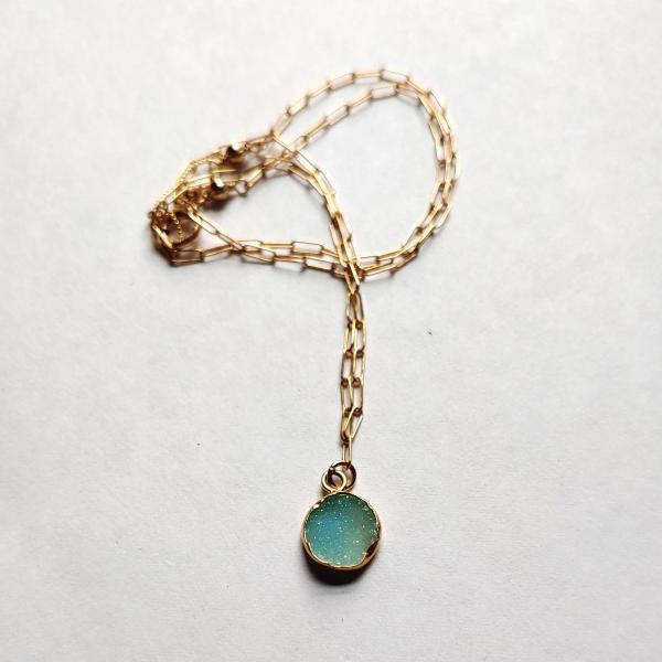 Aqua druzy necklace picture