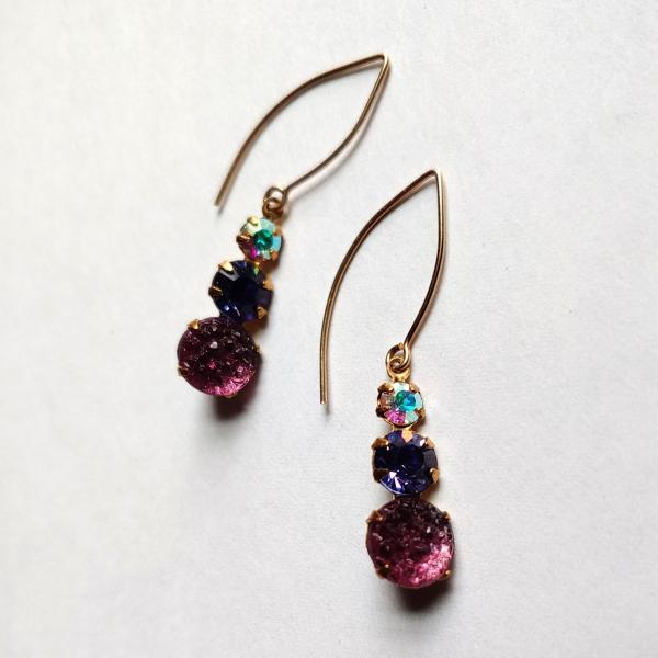 Vintage Swarovski crystal earrings picture