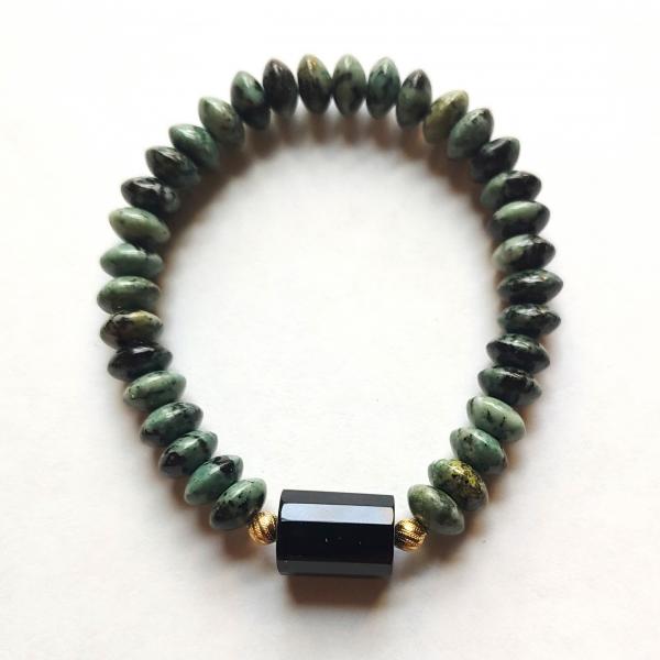 African turquoise jasper stretch bracelet