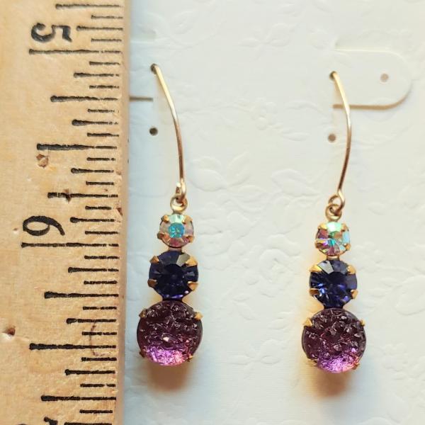 Vintage Swarovski crystal earrings picture