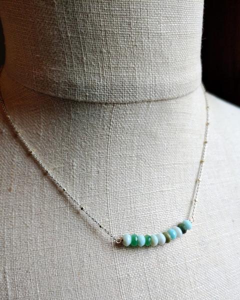 Peruvian opal bar necklace picture