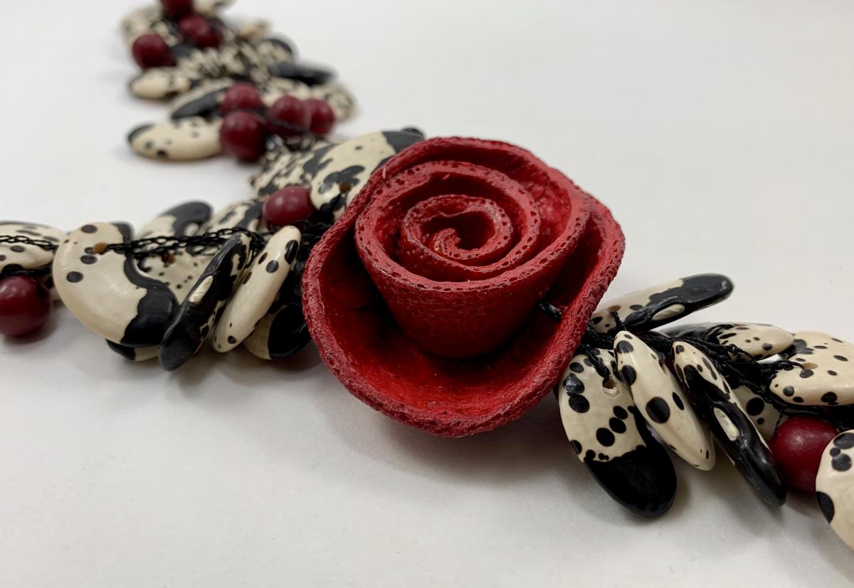 Citrus rose bean necklace picture