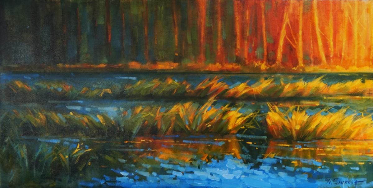 Sunset of Hardy lake picture